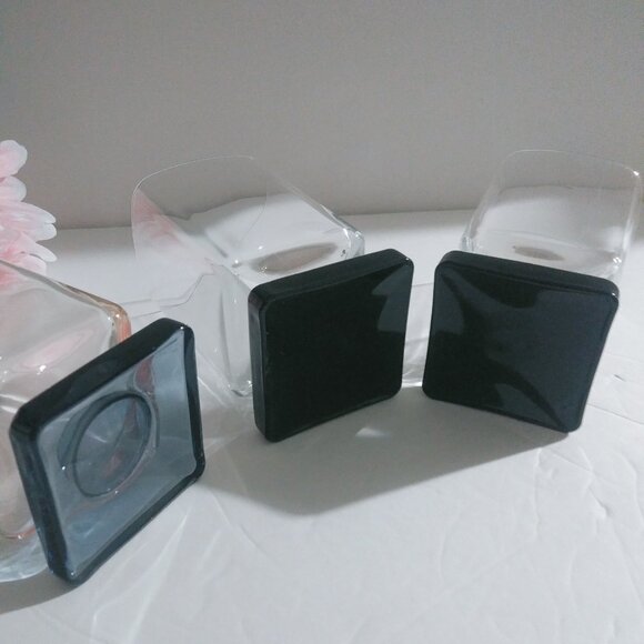 Cristal D'Arques Glasses Pink, Blue, Black Amaretto - Picture 3 of 7